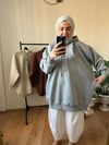 Çıtçıtlı 3 iplik şardonlu sweat GRİ
