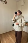 Çıtçıtlı Gömlek Trenç TAŞ