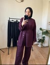 Düğmeli oysho kumaş takım BORDO