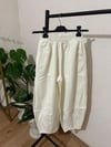 Gabardin kumaş şalvar pantolon BEYAZ