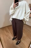 Gabardin kumaş şalvar pantolon KAHVE