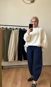 Gabardin kumaş şalvar pantolon LACİVERT