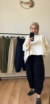 Gabardin kumaş şalvar pantolon SİYAH