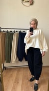 Gabardin kumaş şalvar pantolon SİYAH