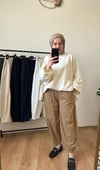 Gabardin kumaş şalvar pantolon VİZON