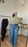 Kemerli Tensel Kot Pantolon KOT MAVİ