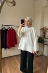 Kol Yırtmaçlı Sweat BEYAZ