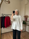 Kol Yırtmaçlı Sweat BEYAZ
