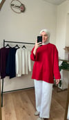 Kol Yırtmaçlı Sweat KIRMIZI