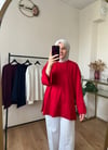 Kol Yırtmaçlı Sweat KIRMIZI