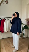 Kol Yırtmaçlı Sweat LACİVERT