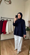 Kol Yırtmaçlı Sweat LACİVERT