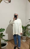 Likralı Mom Jean Buz Mavi