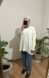 Likralı Mom Jean Buz Mavi