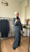 Oysho Kumaş Büzgülü Takım FÜME