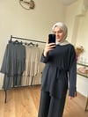 Oysho Kumaş Büzgülü Takım SİYAH