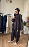 Oysho Kumaş Relax Takım Acı Kahve
