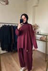Oysho Kumaş Relax Takım BORDO 