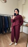 Oysho Kumaş Relax Takım BORDO 