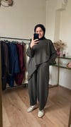 Oysho Kumaş Relax Takım HAKİ