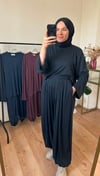 Oysho Pike Kumaş Şalvarlı Takım SİYAH