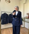 Pile Detay Blazer Takım LACİVERT