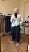 Tensel Kumaş Şalvar Pantolon SİYAH