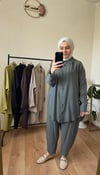 Tensel Kumaş Şalvar Takım HAKİ
