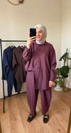 Tensel Kumaş Şalvar Takım MÜRDÜM