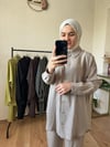 Tensel Kumaş Şalvar Takım VİZON