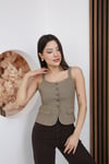 Calira Askılı Düğmeli Yelek