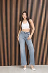 mavi-yuksek-bel-puskullu-wide-leg-jean-pantolon