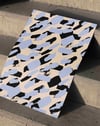 Abstract Marks Mavi Siyah Soyut Fırça Desenli Duvar Tablosu