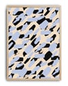 Abstract Marks Mavi Siyah Soyut Fırça Desenli Duvar Tablosu