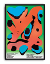 Abstract Room Modern Duvar Tablosu – Yeşil Zeminli Renkli Grafik Poster