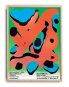 Abstract Room Modern Duvar Tablosu – Yeşil Zeminli Renkli Grafik Poster