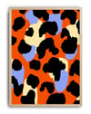 Abstract Spots Turuncu Mavi Soyut Desen Duvar Tablosu