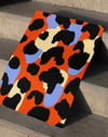 Abstract Spots Turuncu Mavi Soyut Desen Duvar Tablosu
