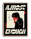 Almost Enough Gece Temalı Tipografik Duvar Tablosu