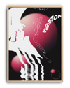 Amoeba Orbit Modern Duvar Tablosu – Siyah Pembe Abstract Organik Poster
