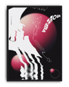 Amoeba Orbit Modern Duvar Tablosu – Siyah Pembe Abstract Organik Poster