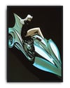 Aqua Rider Modern Duvar Tablosu – Siyah Turkuaz Cyberpunk Anime Poster