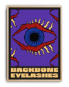Backbone Eyelashes Modern Duvar Tablosu – Mor Zeminli Göz ve Dudak Poster