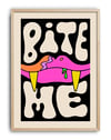 Bite Me Modern Duvar Tablosu – Pop Art Vampir Dudak Poster