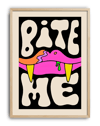 Bite Me Modern Duvar Tablosu – Pop Art Vampir Dudak Poster
