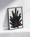 Black Impact Modern Duvar Tablosu – Siyah Krem Minimal Abstract Poster