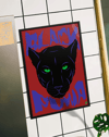 Black Puma Modern Duvar Tablosu – Kırmızı Siyah Panter Poster
