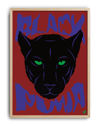 Black Puma Modern Duvar Tablosu – Kırmızı Siyah Panter Poster