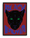 Black Puma Modern Duvar Tablosu – Kırmızı Siyah Panter Poster