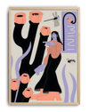 Bloom Guardian Modern Duvar Tablosu – Bej Mor Figüratif Botanik Poster